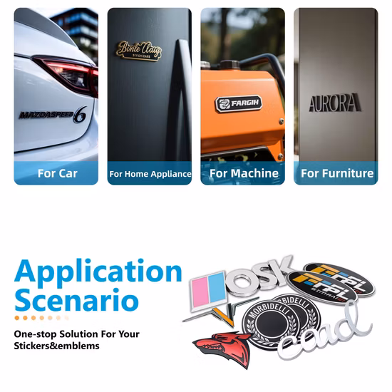 Custom OEM ODM Logo 3D ABS Car Sticker Emblem Badge Car Decoration Accessories Car Badge