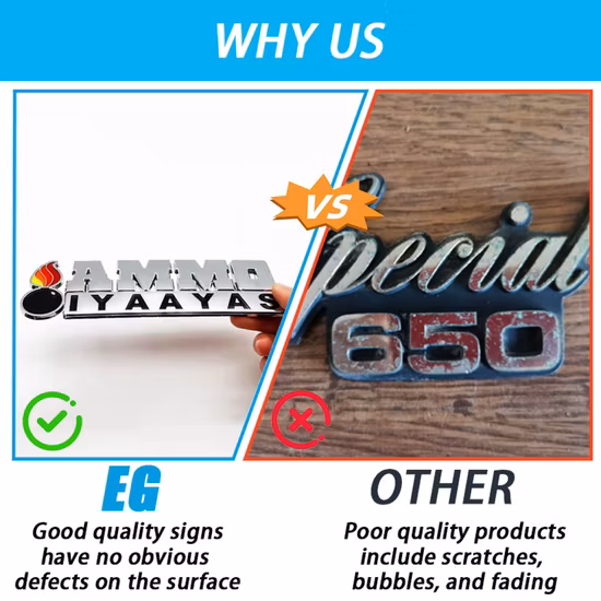 Custom OEM ODM Logo 3D ABS Car Sticker Emblem Badge Car Decoration Accessories Car Badge