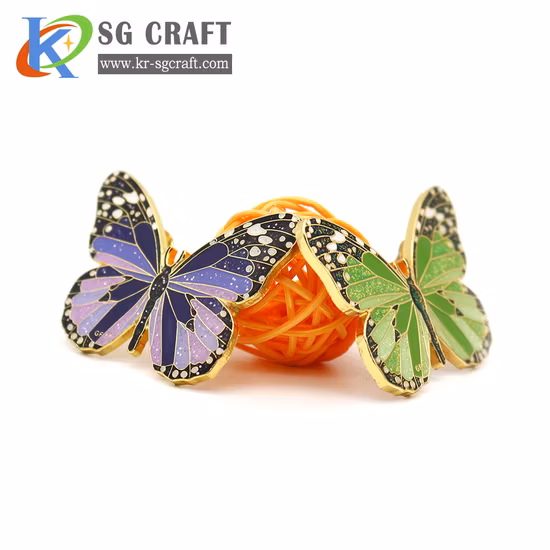 Épinglette en émail plaquée sur mesure, insigne d'emblème moderne d'artisanat d'art en métal d'anniversaire pour Souvenir/Promotion